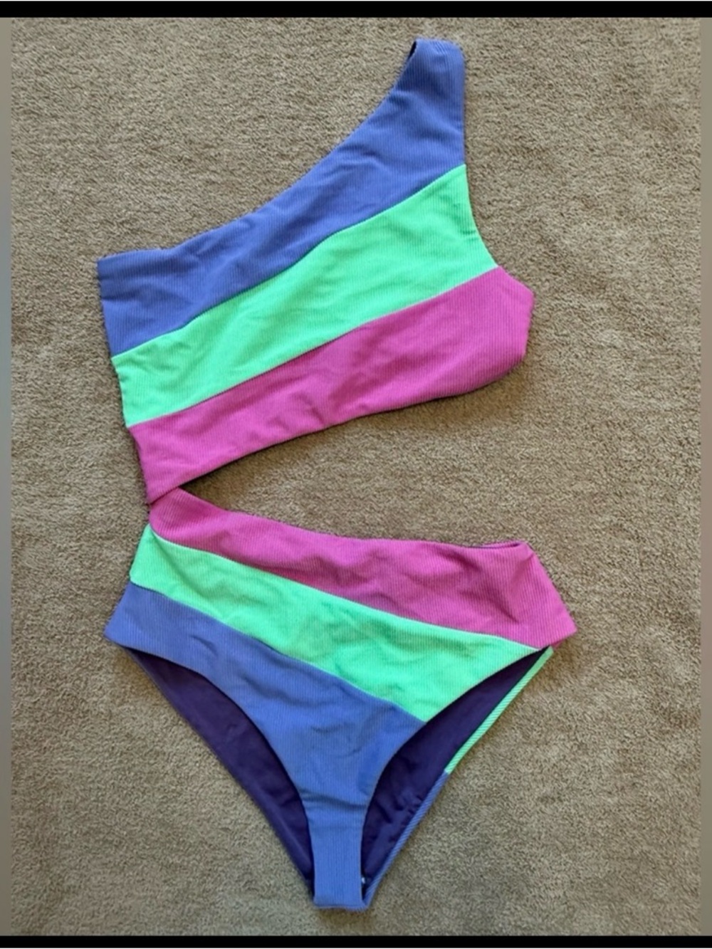 Beach Riot One-Shoulder Cutout One-Piece Swimsuit